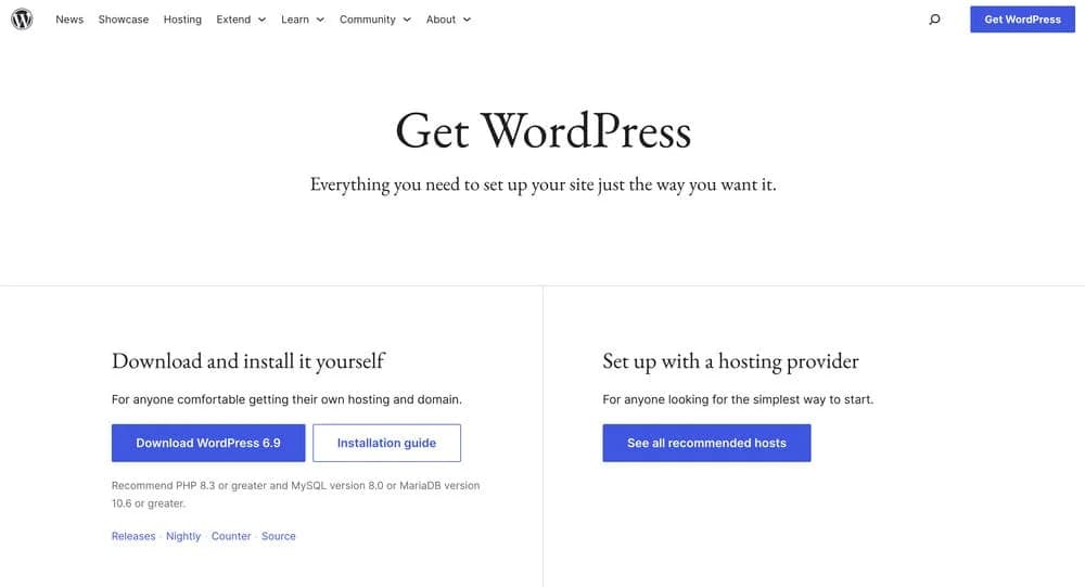 Descargar Wordpress