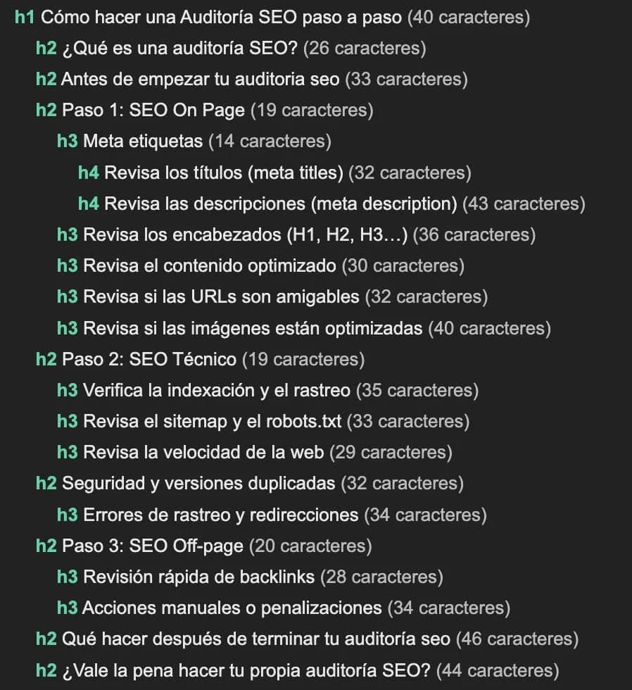 encebezados web para SEO