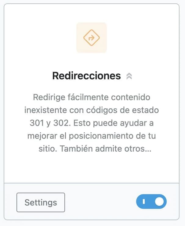 modulo redirecciones de rank math