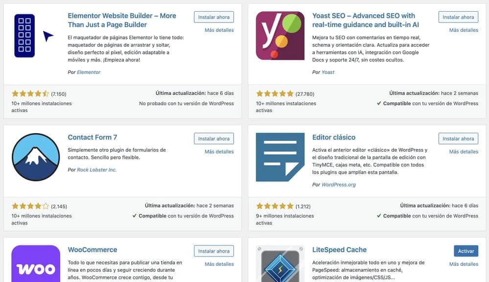 Plugins de Wordpress
