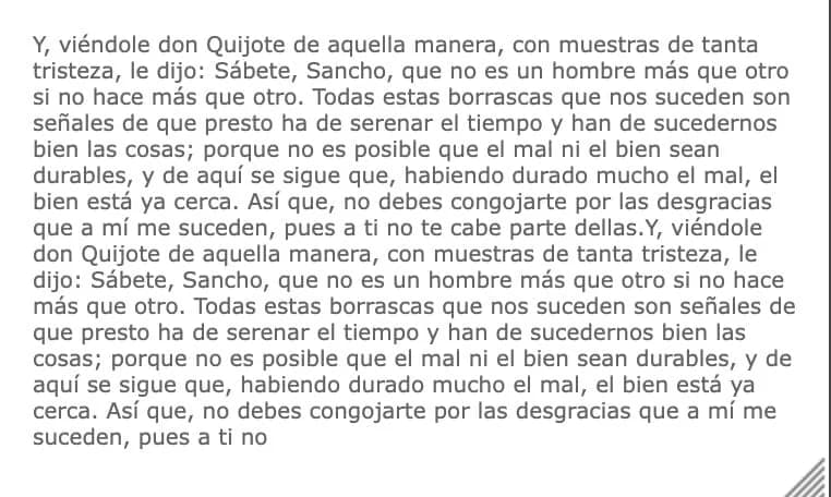 texto en un solo parrafo