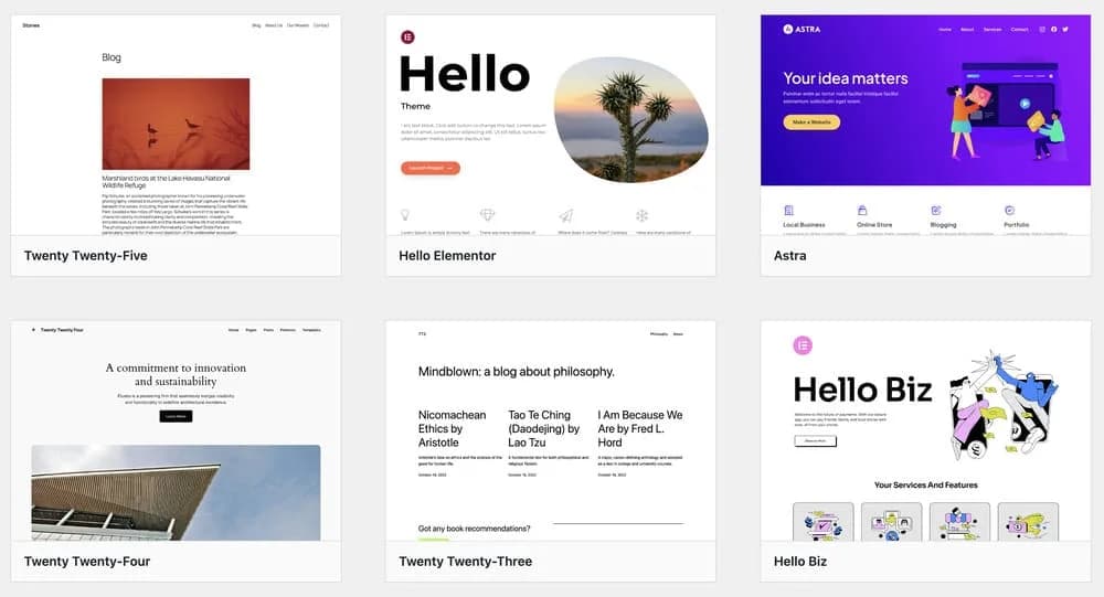 themes de Wordpress