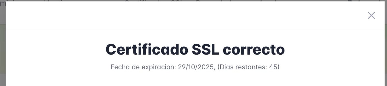 certificado SSL correcto por herramienta